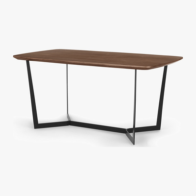 Made.com Jaxta 6 Seat Dining Table, Walnut and Black