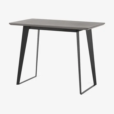 Made.com Boone Bar Table, Grey Concrete Resin Top 