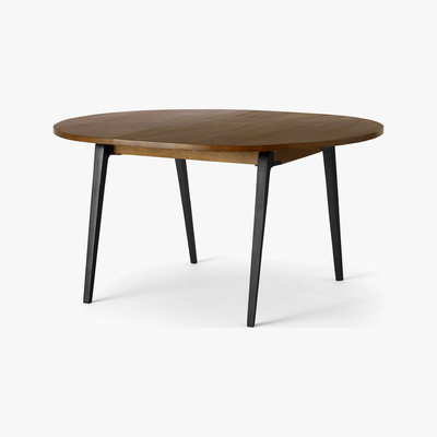 Made.com Lucien 4-6 Seat Round Extending dining table, Dark Mango Wood