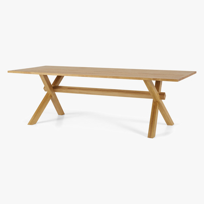 Made.com Bayron 10 Seat Dining Table, Brushed Solid Oak