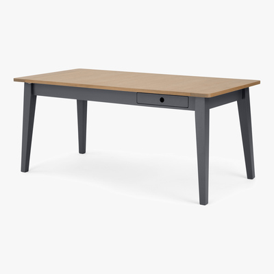 Made.com Ralph 6 - 8 seat Extending Dining table, Oak and Charcoal