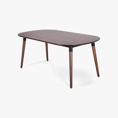 Made.com Edelweiss Extending Dining Table, Walnut and Black