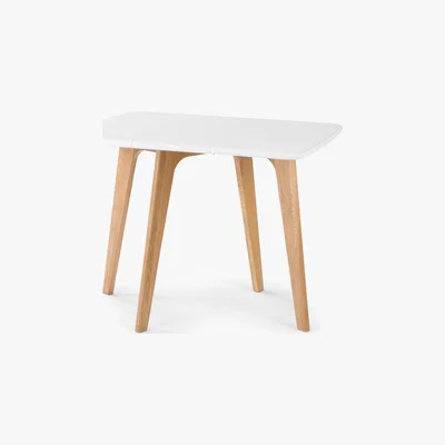 Made.com Fjord 2-4 Seat Rectangular Gateleg Table, Oak and White