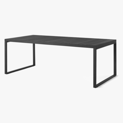 Made.com Catania Garden 8 Seater Dining Table, Black and  Polywood