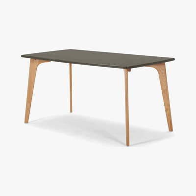 Made.com Fjord Rectangle Dining Table, Oak and Grey