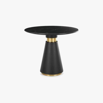 Made.com Bimba Dining Table, Black Marble and Brass
