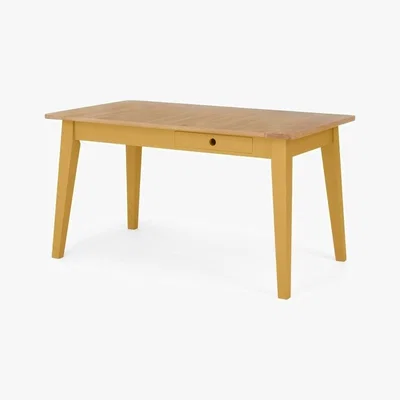 Made.com Ralph Compact Dining Table, Mustard Yellow