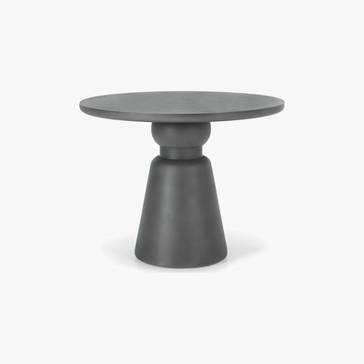 Made.com Maho Garden Round Dining Table, Textured Grey Concrete