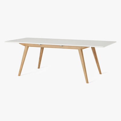 Made.com Aveiro 6-8 Seat Extending Dining Table, Natural Oak and White