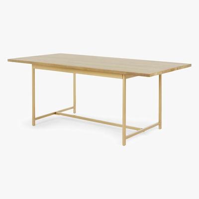 Made.com Aphra Dining table, Light Mango Wood and Brass