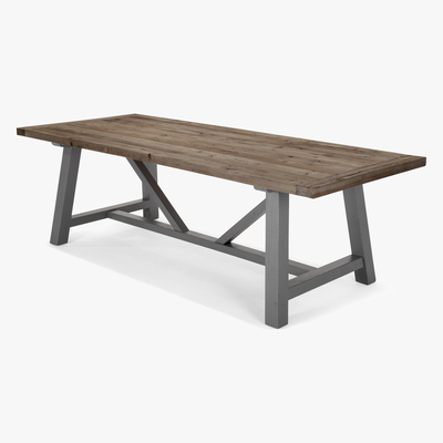 Made.com Iona 10 Seat Dining Table, Solid Pine and Grey