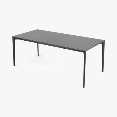 Made.com Tandil 8-12 Seat Extending Dining Table, Grey Glass