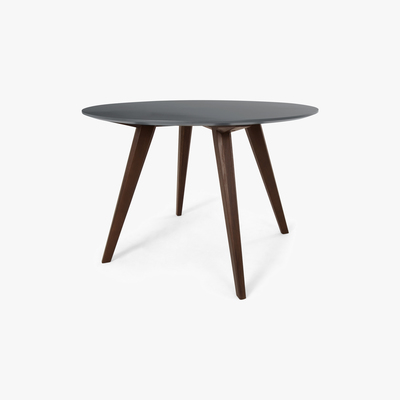 Made.com Aveiro 4 Seat Round Dining Table, Dark Stain Oak and Grey