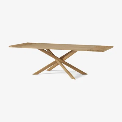 Made.com Abbon 6-12 Seat Extending Dining Table, Textured Oak