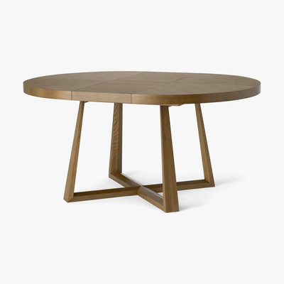 Made.com Belgrave 4- 6 Seat Round Extending Dining Table, Dark Stained Oak