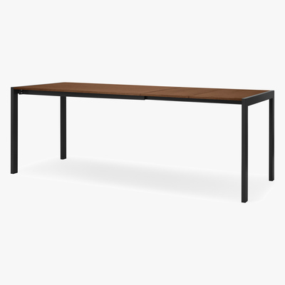 Made.com Swift 4-8 Seat Dining Table, Walnut & Black