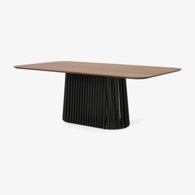 Made.com Zaragoza 8 Seat Dining Table, Walnut & Charcoal Black