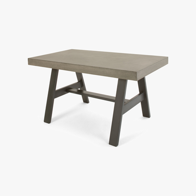 Made.com Edson Garden dining table, cement and metal