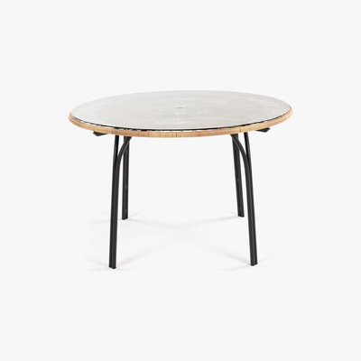 Made.com Lyra Garden 6 Seater Dining Table, Charcoal Grey