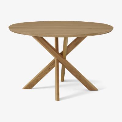 Made.com Abbon 4 Seat Round Dining Table, Textured Oak