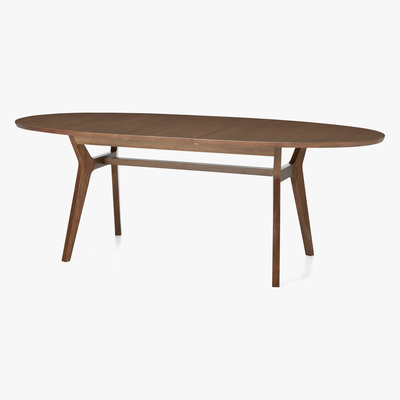 Made.com Jenson 6-8 Seat Oval Extending Dining Table, Dark Stain Oak