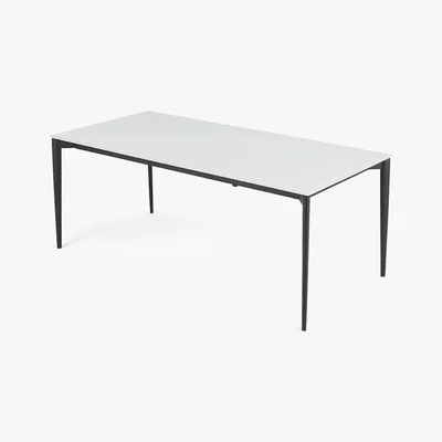 Made.com Tandil Extending Dining Table, White Glass