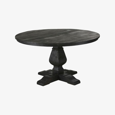 Maisons du Monde 6/8-person dining table in black recycled pine D140cm