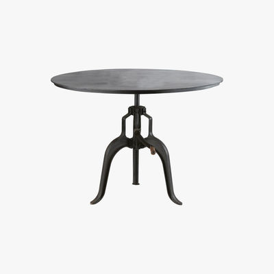 Maisons du Monde EDISON - Black Metal Adjustable Round Dining Table Bistro