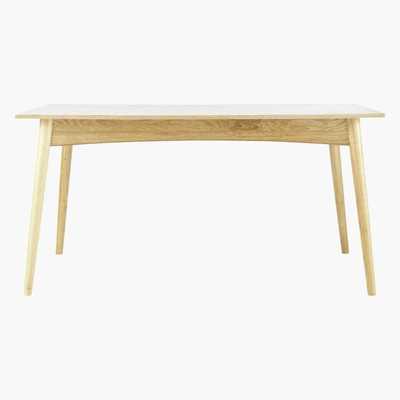 Maisons du Monde Extendible 6-10 Seater Dining Table in White L150-220 Boop