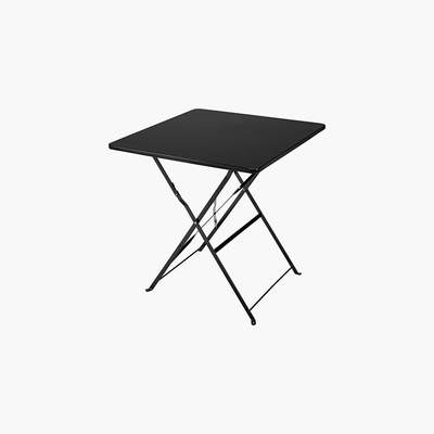 Maisons du Monde 2-seater folding garden table in black metal Guinguette