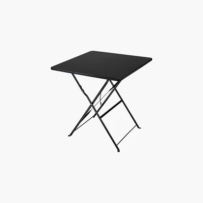 Maisons du Monde 2-seater folding garden table in black metal Guinguette