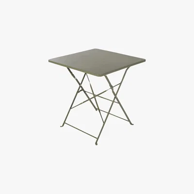Maisons du Monde Professional Khaki Metal Garden Table W70 Guinguette Pro