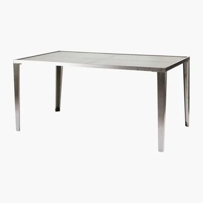 Maisons du Monde Glass and Metal 6-8 Seater Dining Table W160 Wilma