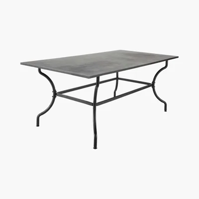 Maisons du Monde Wrought iron garden table in brown W 200cm Alpilles