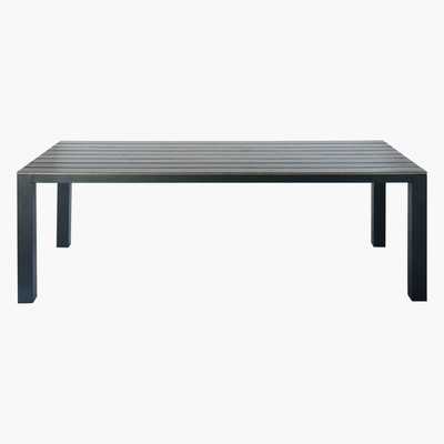 Maisons du Monde Anthracite Grey Garden Table 8-10-Seater in Aluminium W 230 Escale