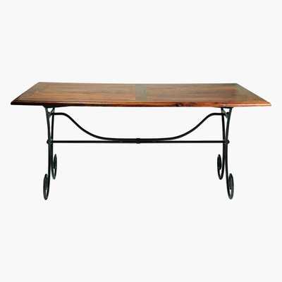 Maisons du Monde Solid sheesham wood and wrought iron dining table W 180cm Lubéron