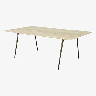 Maisons du Monde Mango Wood and Metal 8-10 Seater Dining Table W207