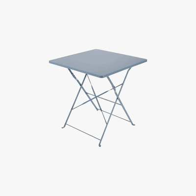 Maisons du Monde 2-Seater Blue-Grey Metal Folding Garden Table W70 Guinguette