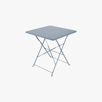Maisons du Monde 2-Seater Blue-Grey Metal Folding Garden Table W70 Guinguette