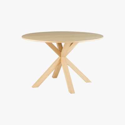 Maisons du Monde Solid Oak Round 6-Seater Dining Table D 127 cm Mona