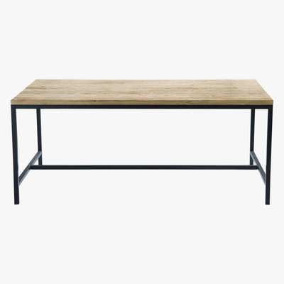 Maisons du Monde Solid Fir and Metal 6-8-Seater Industrial Dining Table L150 Long Island