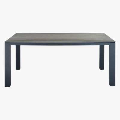 Maisons du Monde Grey garden table in aluminium W 180cm Escale