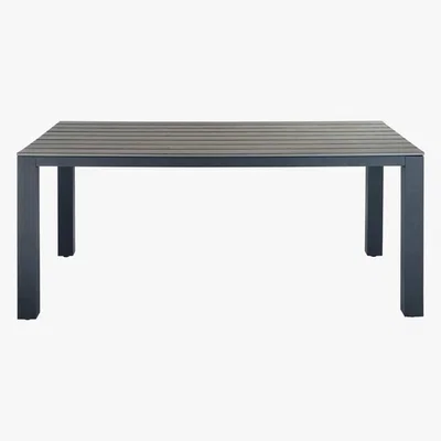 Maisons du Monde Grey garden table in aluminium W 180cm Escale