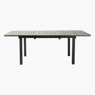 Maisons du Monde Garden table in imitation wood composite and aluminium in grey W 213 Escale