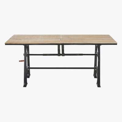 Maisons du Monde Industrial Extendible 8-10 Seater Dining Table L180/220 Manivelle