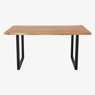 Maisons du Monde 8-Seater Black Metal and Acacia Dining Table W160
