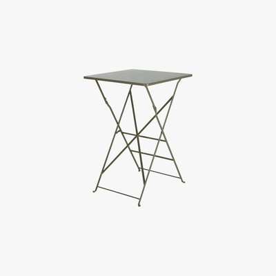 Maisons du Monde Professional Khaki Metal High Garden Table H105 Guinguette Pro