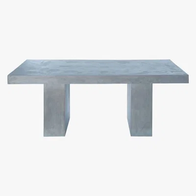 Maisons du Monde MINERAL - Concrete effect magnesia table in light grey