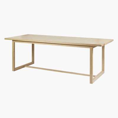 Maisons du Monde Solid Oak 6-8 Seater Dining Table W180 Sand