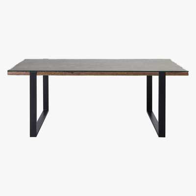 Maisons du Monde Recycled Oak and Tempered Glass 6/8-Seater Dining Table W200 Ruben